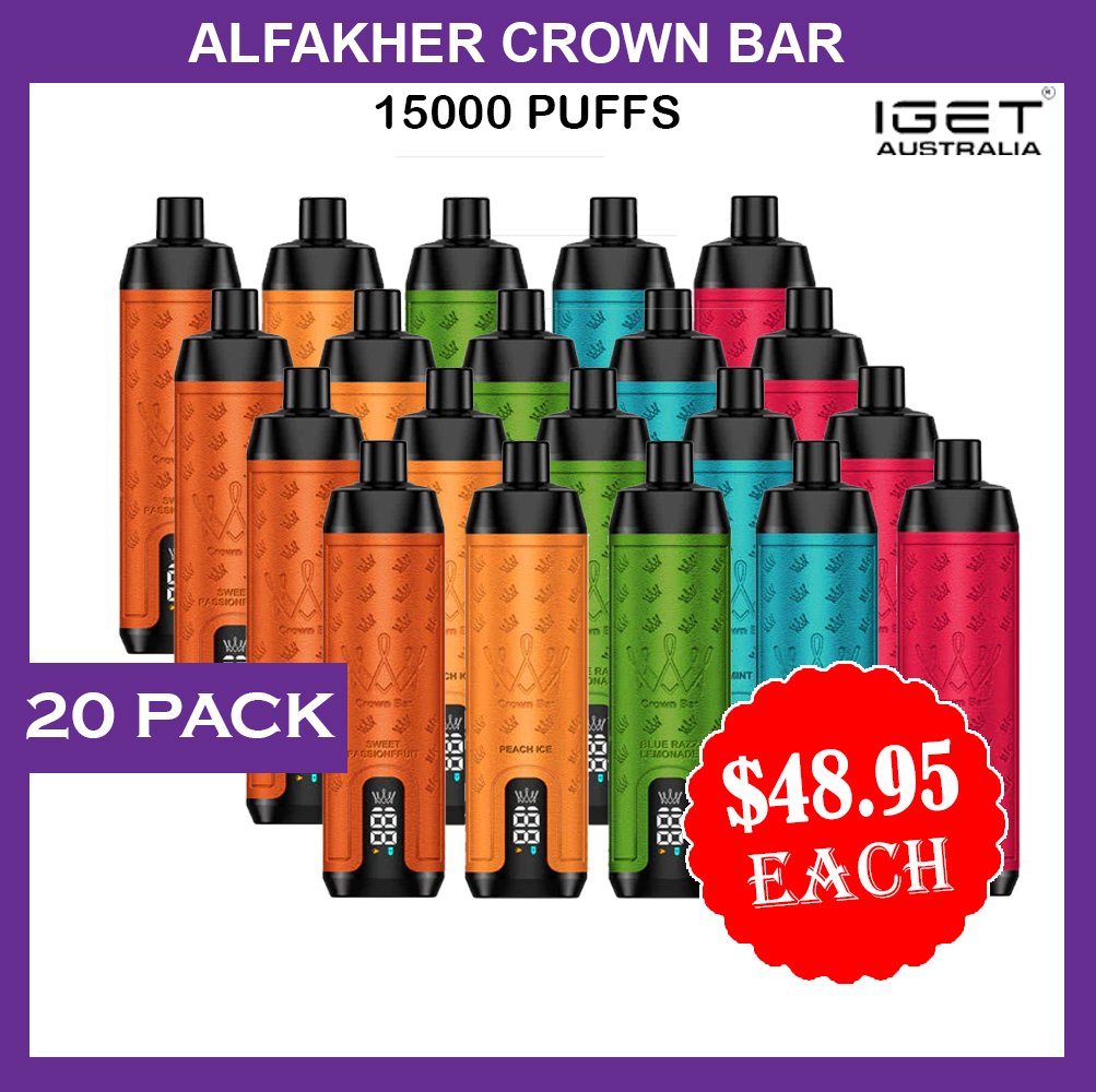 ALFAKHER-CROWN-BAR-150000-PUFFS-20-PACKSjpg - Element Vapor Australia