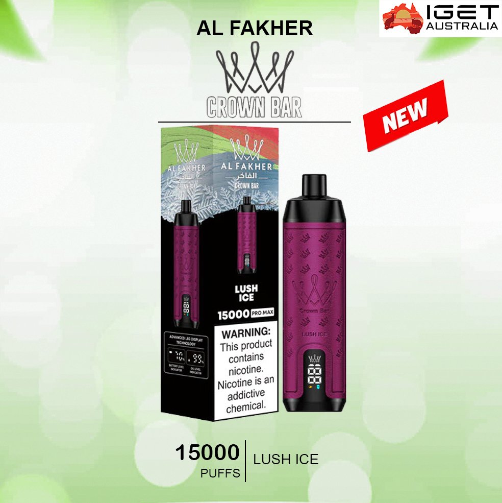 ALFAKHER-CROWN-BAR-LUSH-ICE-160000-PUFFS-1jpg - Element Vapor Australia