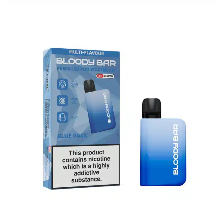 Bloody-Bar-Prefilled-Pod-Kit-5-in-1-Blue-Packwebp - Element Vapor Australia