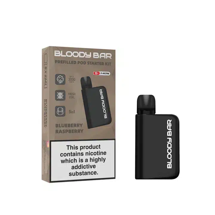 Bloody-Bar-Prefilled-Pod-Kit-5-in-1-Blueberry-Raspberrywebp - Element Vapor Australia