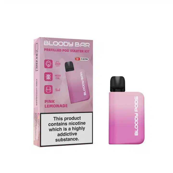 Bloody-Bar-Prefilled-Pod-Kit-5-in-1-Pink-Lemonadewebp - Element Vapor Australia