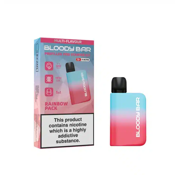 Bloody-Bar-Prefilled-Pod-Kit-5-in-1-Rainbow-Packwebp - Element Vapor Australia