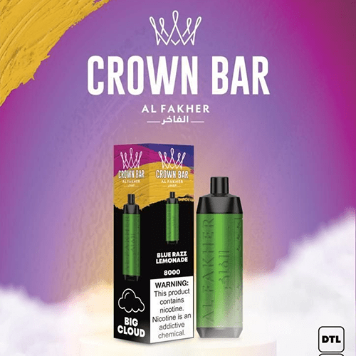CROWN-BAR-ALFAKHER-BLUE-RAZZ-LEMONADE-8000-PUFFSpng - Element Vapor Australia