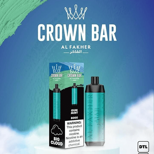 CROWN-BAR-ALFAKHER-GUM-MINT-8000-PUFFSpng - Element Vapor Australia