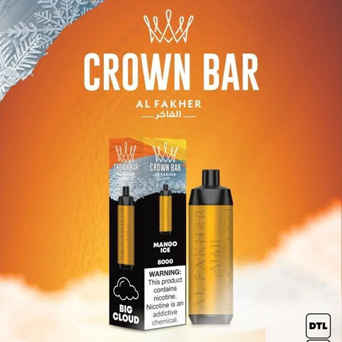 CROWN-BAR-ALFAKHER-MANGO-ICE8000-PUFFSpng - Element Vapor Australia