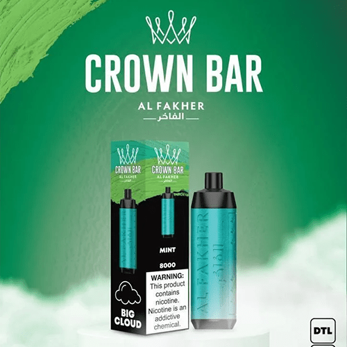 CROWN-BAR-ALFAKHER-SIMPLY-MINT-8000-PUFFSpng - Element Vapor Australia