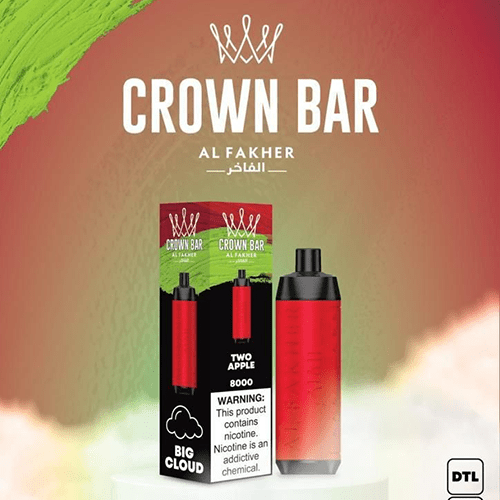 CROWN-BAR-ALFAKHER-TWO-APPLE-8000-PUFFSpng - Element Vapor Australia