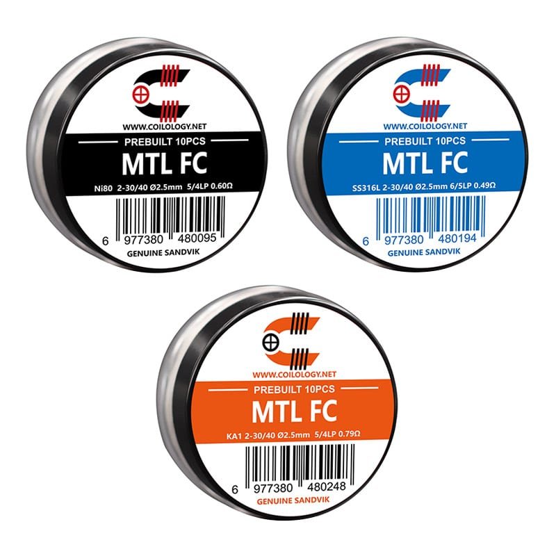 Coilology-Prebuilt-Sandvik-MTL-Fused-Clapton-Coils-Mainjpg - Element Vapor Australia