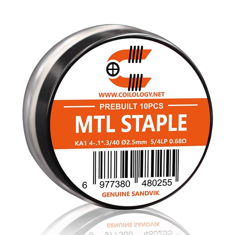 Coilology-Prebuilt-Sandvik-MTL-Staple-Coils-KA1-068ohmjpg - Element Vapor Australia