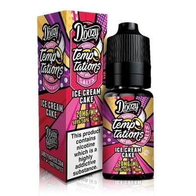 Doozy-Temptations-Nic-Salt-10ml-Ice-Cream-Cakejpg - Element Vapor Australia
