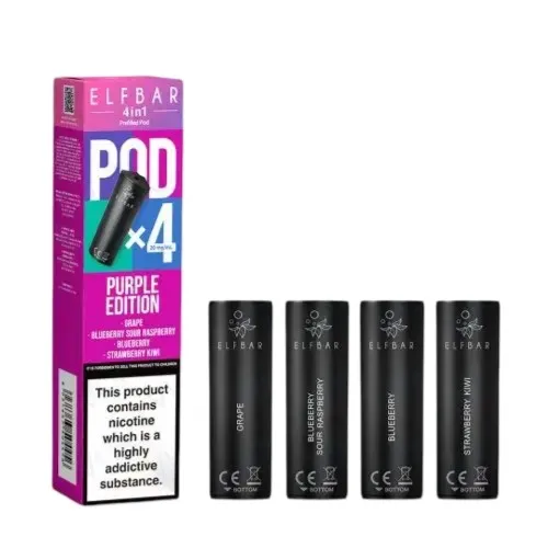 Elf-Bar-4-in-1-Multi-Flavour-Edition-Prefilled-Vape-Pods-Purple-Editionwebp - Element Vapor Australia