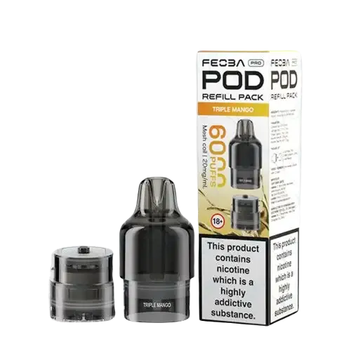 FEOBA-Pro-6000-Prefilled-Pods-Triple-Mangowebp - Element Vapor Australia