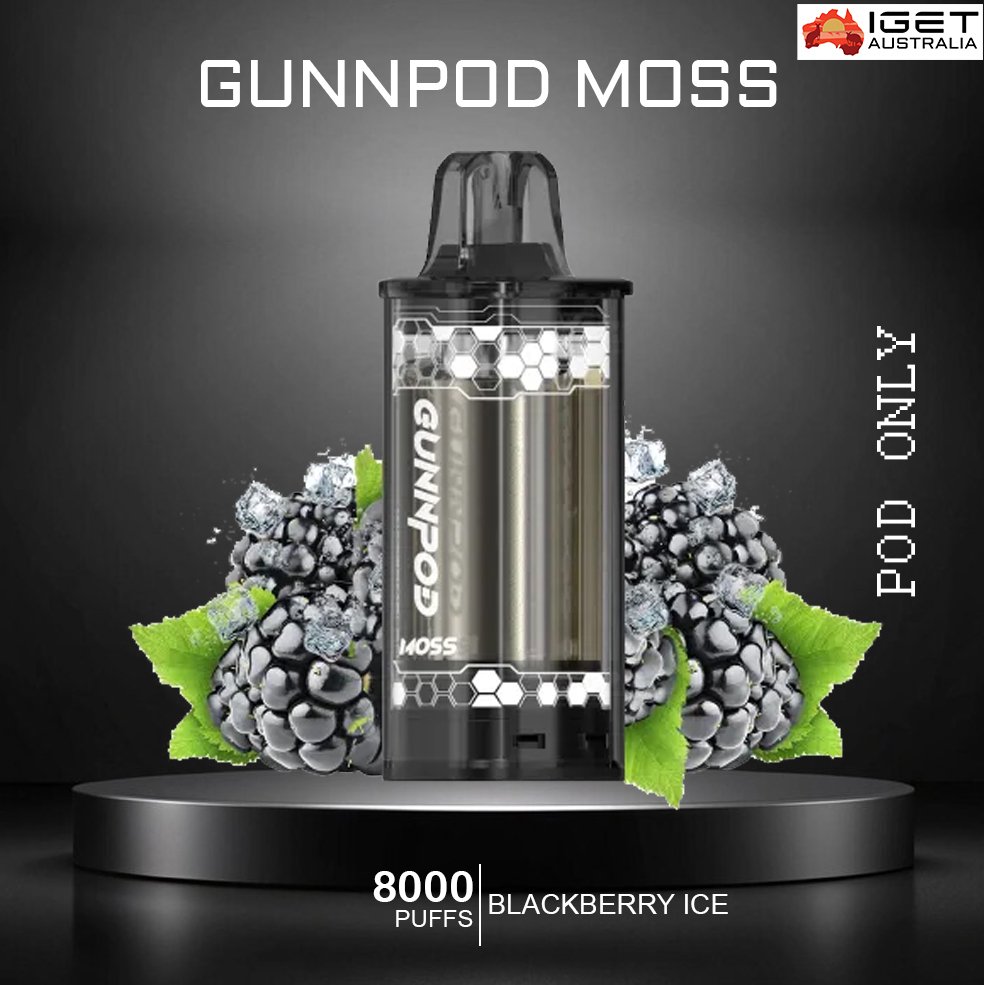 GUNNPOD-MOSS-BLACKBERRY-ICE-8000-PUFFS-POD-ONLY-1jpg - Element Vapor Australia
