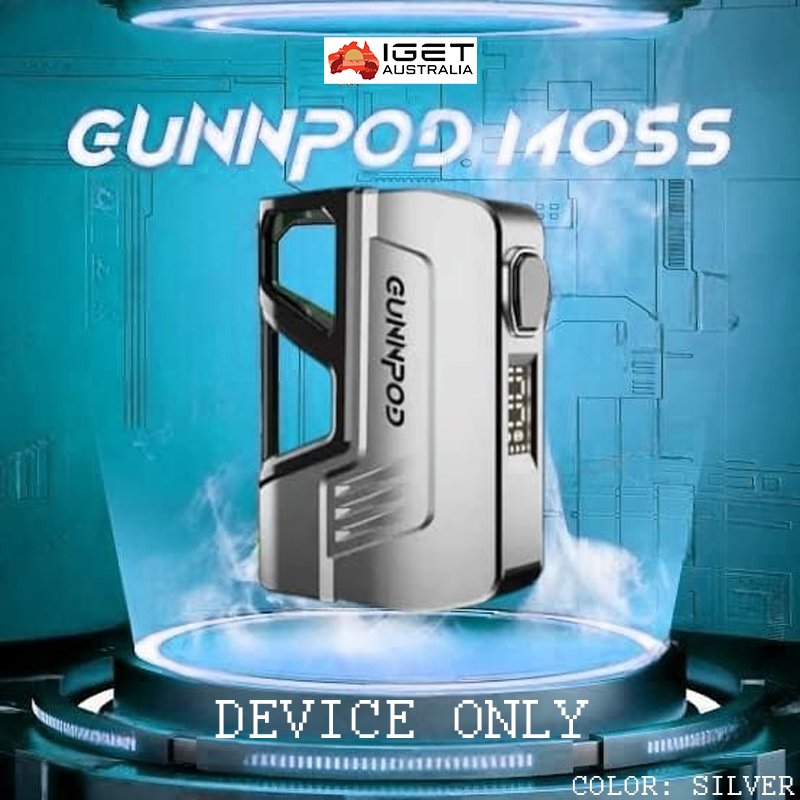 GUNNPOD-MOSS-DEVICE-ONLY-SILVER-8000-1jpg - Element Vapor Australia