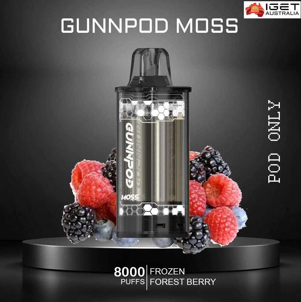 GUNNPOD-MOSS-FROZEN-FOREST-BERRY-8000-PUFFS-POD-ONLY-2jpg - Element Vapor Australia