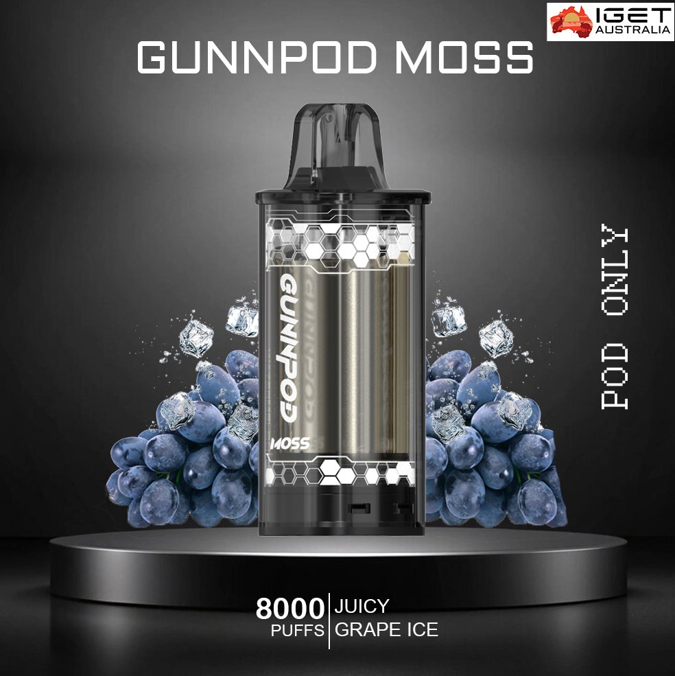 GUNNPOD-MOSS-JUICY-GRAPE-ICE-8000-PUFFS-POD-ONLY-1jpg - Element Vapor Australia