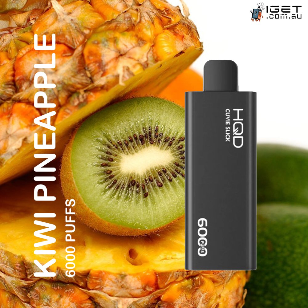 HQD-SLICK-KIWI-PINEAPPLE-6000-PUFFSjpg - Element Vapor Australia