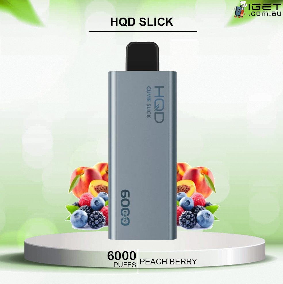 HQD-SLICK-PEACH-BERRY-6000-PUFFSjpg - Element Vapor Australia