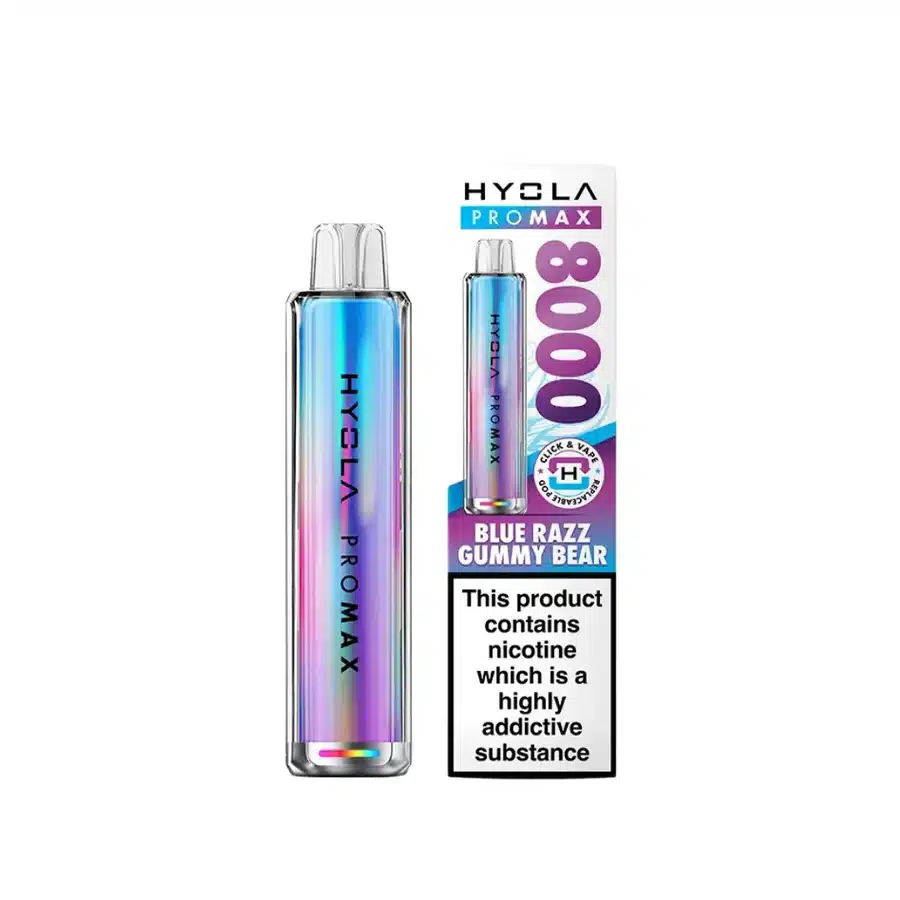 Hyola-Pro-Max-8000-Vape-Kit-Blue-Razz-Gummy-Bearwebp - Element Vapor Australia