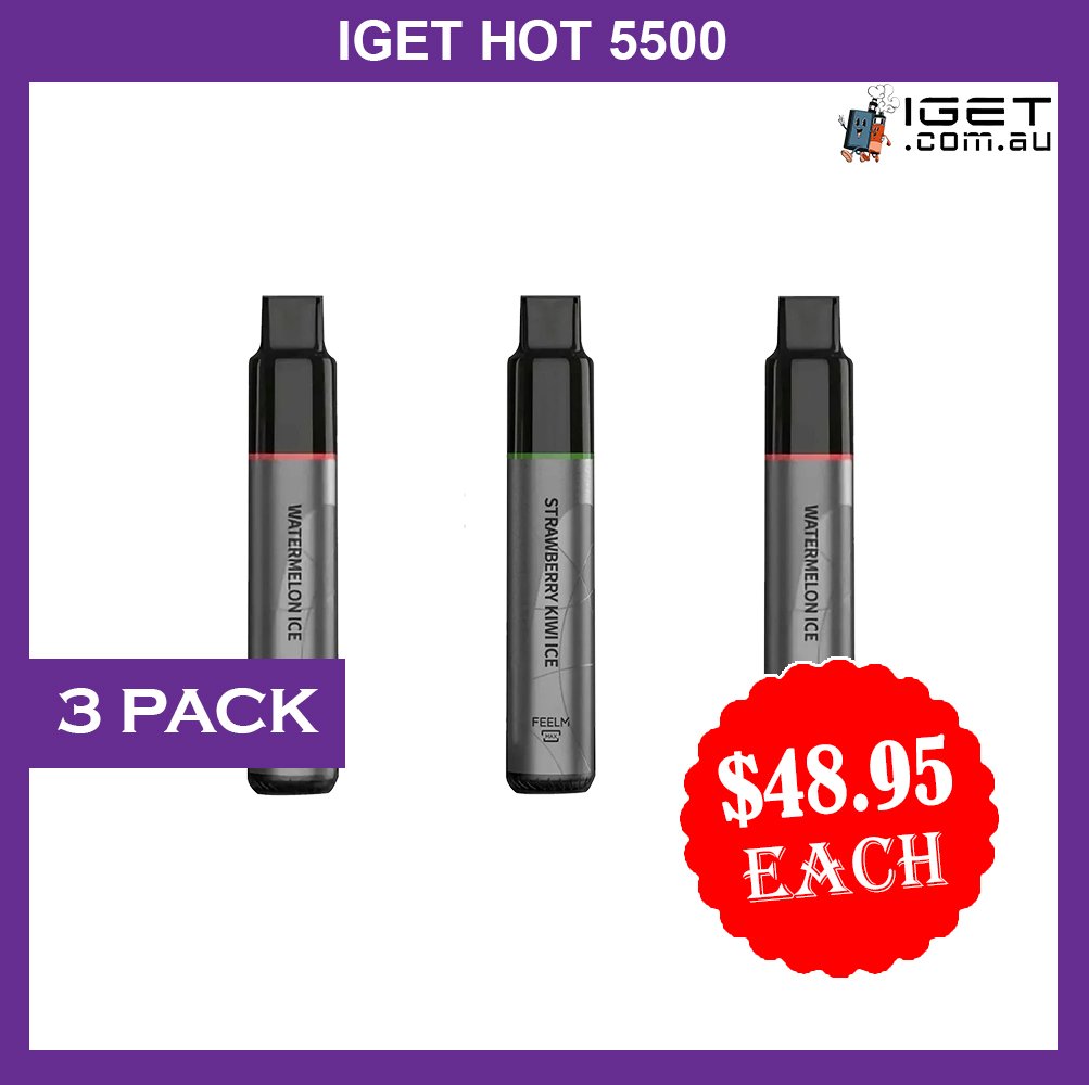 IGET-HOT-3-PACKS-5500-PUFFS-1jpg - Element Vapor Australia