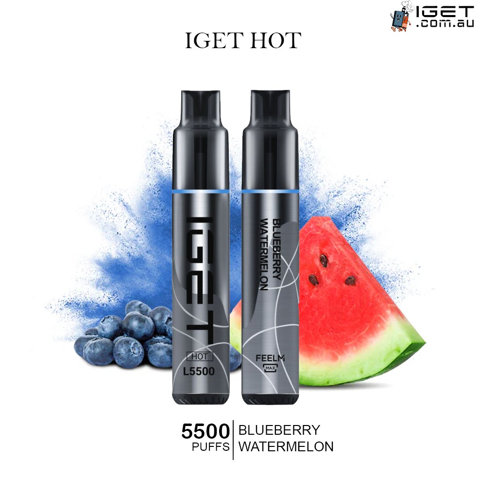 IGET-HOT-BLUEBERRY-WATERMELON-5500-PUFFSjpg - Element Vapor Australia
