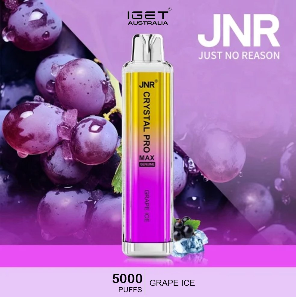 JNR-CRYSTAL-PRO-MAX-GRAPE-ICE-5000-PUFFSjpg - Element Vapor Australia