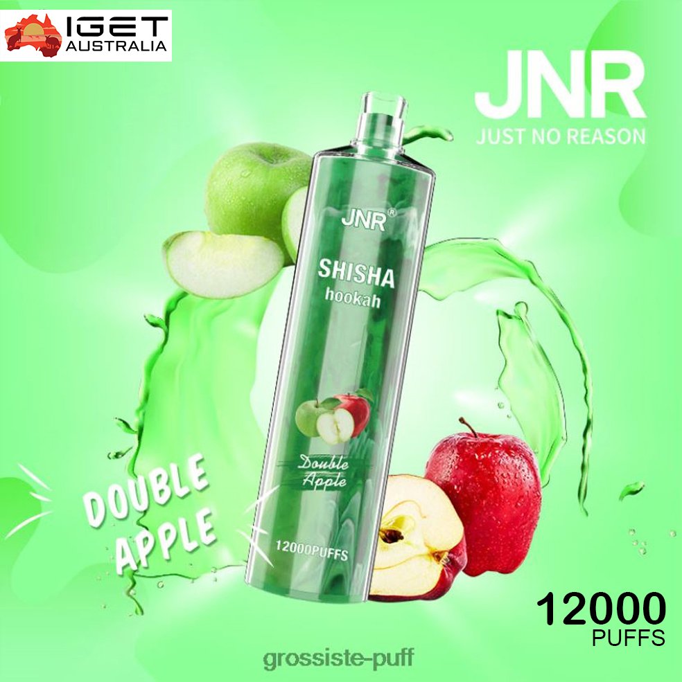 JNR-SHISHA-HOOKAH-DOUBLE-APPLE-12000-PUFFS-1jpg - Element Vapor Australia
