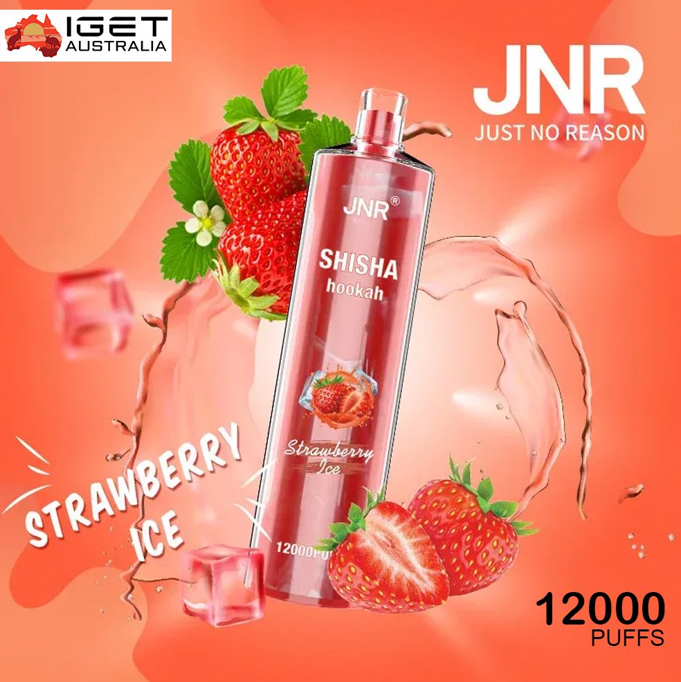 JNR-SHISHA-HOOKAH-STRAWBERRY-ICE-12000-PUFFS-1jpg - Element Vapor Australia