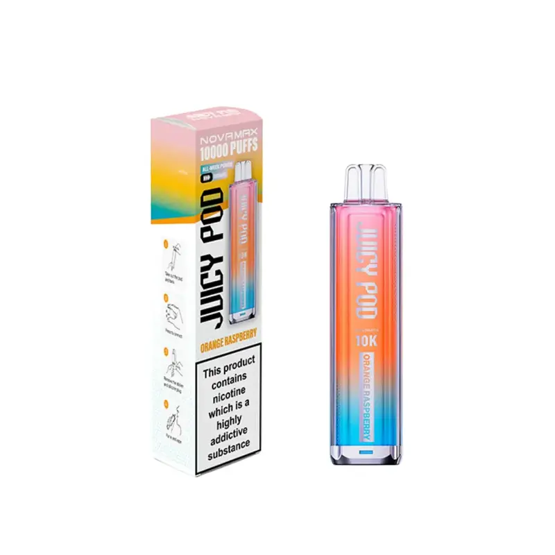 Juicy-Pod-NOVAMAX-10K-Orange-Raspberrywebp - Element Vapor Australia
