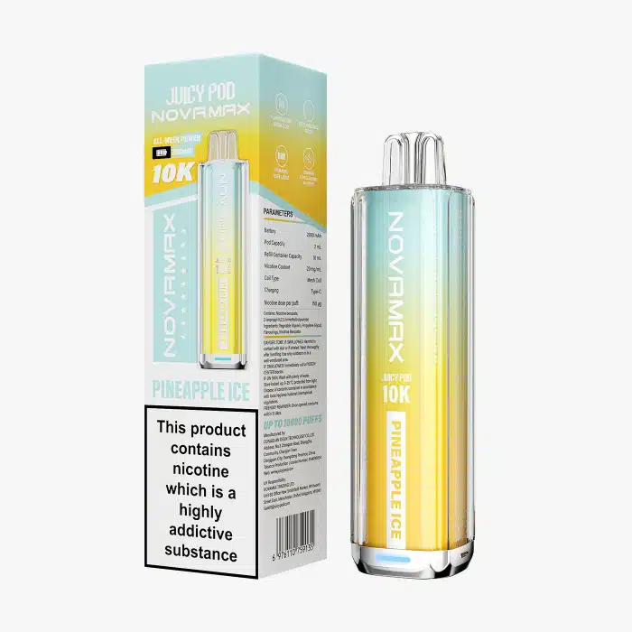 Juicy-Pod-NOVAMAX-10K-Pineapple-Icewebp - Element Vapor Australia