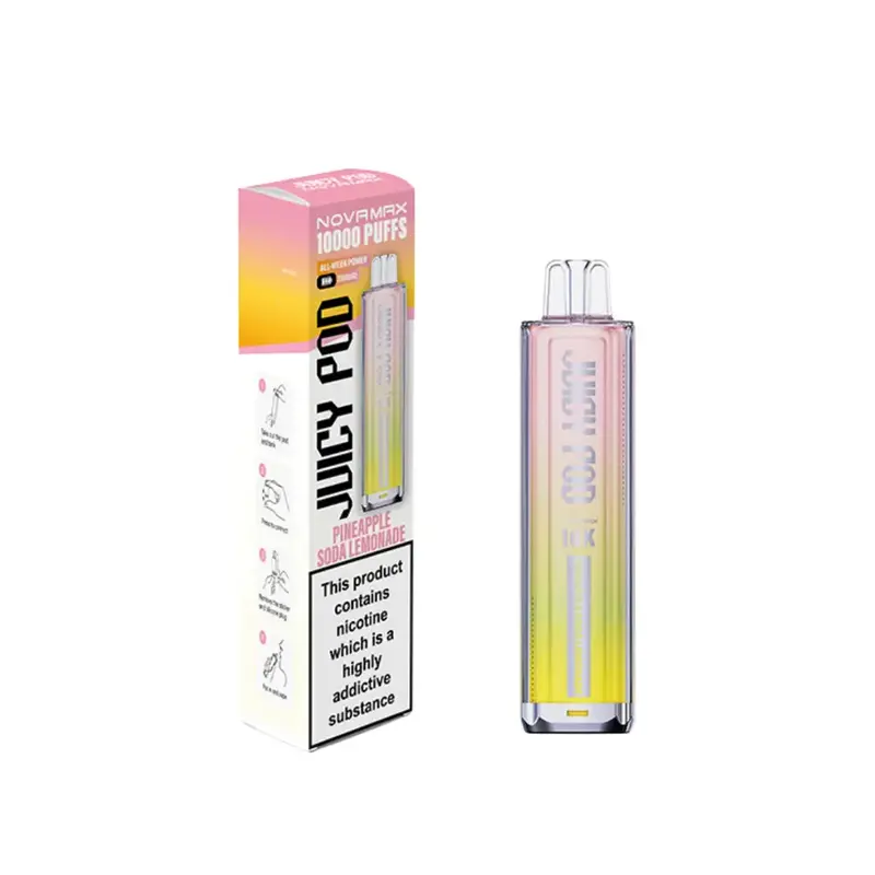 Juicy-Pod-NOVAMAX-10K-Pineapple-Soda-Lemonadewebp - Element Vapor Australia