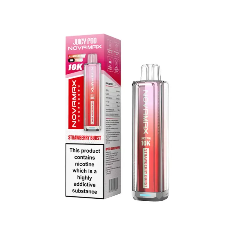 Juicy-Pod-NOVAMAX-10K-Strawberry-Burstwebp - Element Vapor Australia