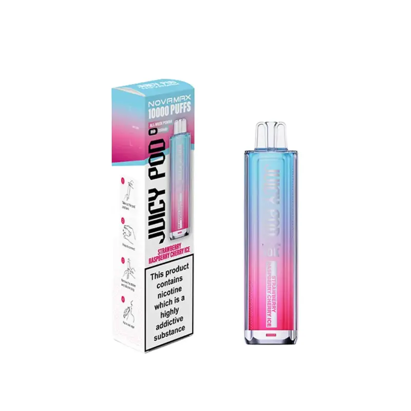 Juicy-Pod-NOVAMAX-10K-Strawberry-Raspberry-Cherry-Icewebp - Element Vapor Australia