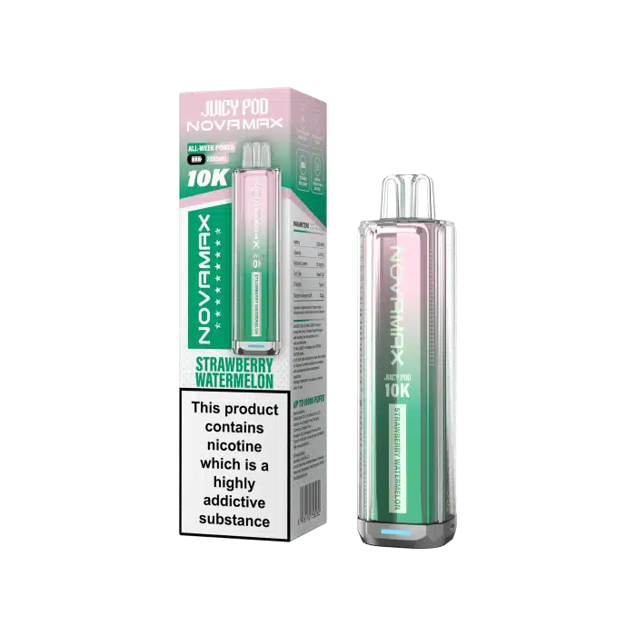 Juicy-Pod-NOVAMAX-10K-Strawberry-Watermelonwebp - Element Vapor Australia