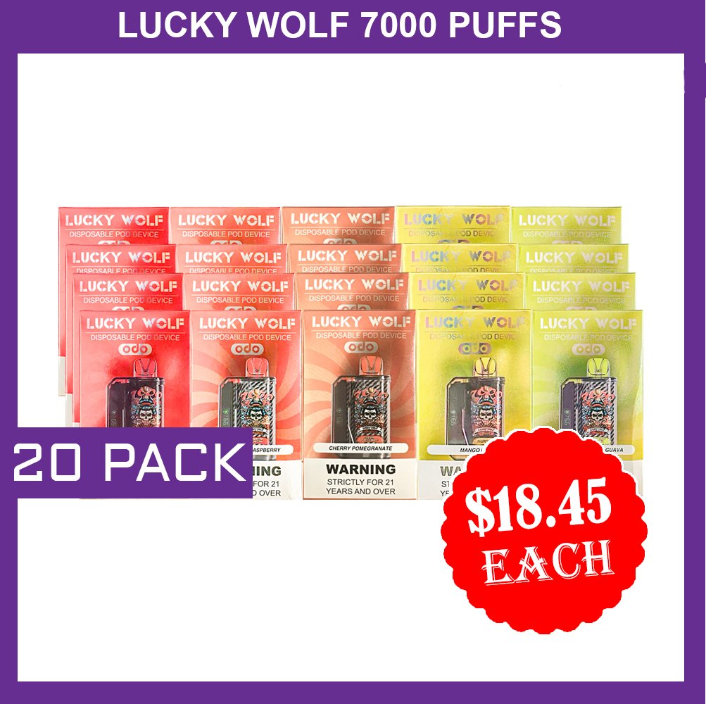LUCKY-WOLF-7000-PUFFS-20-PACK-1jpg - Element Vapor Australia