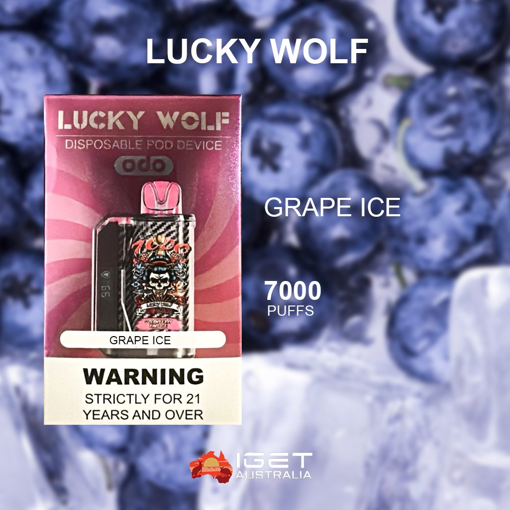 LUCKY-WOLF-GRAPE-ICE-7000-PUFFSjpg - Element Vapor Australia
