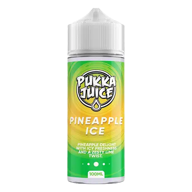 Pukka-Juice-E-liquid-100ml-Shortfill-Pineapple-icewebp - Element Vapor Australia