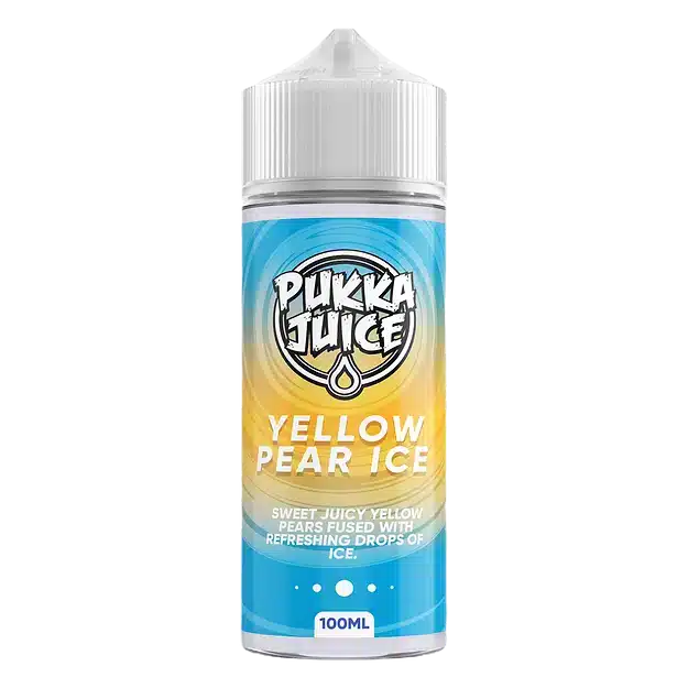 Pukka-Juice-E-liquid-100ml-Shortfill-Yellow-Pear-Icewebp - Element Vapor Australia