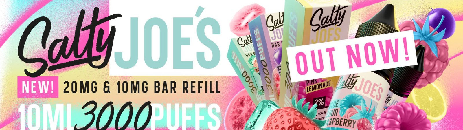 Salty-Joes-Bar-Refill-Nic-Salts-10ml-Bannerjpg - Element Vapor Australia