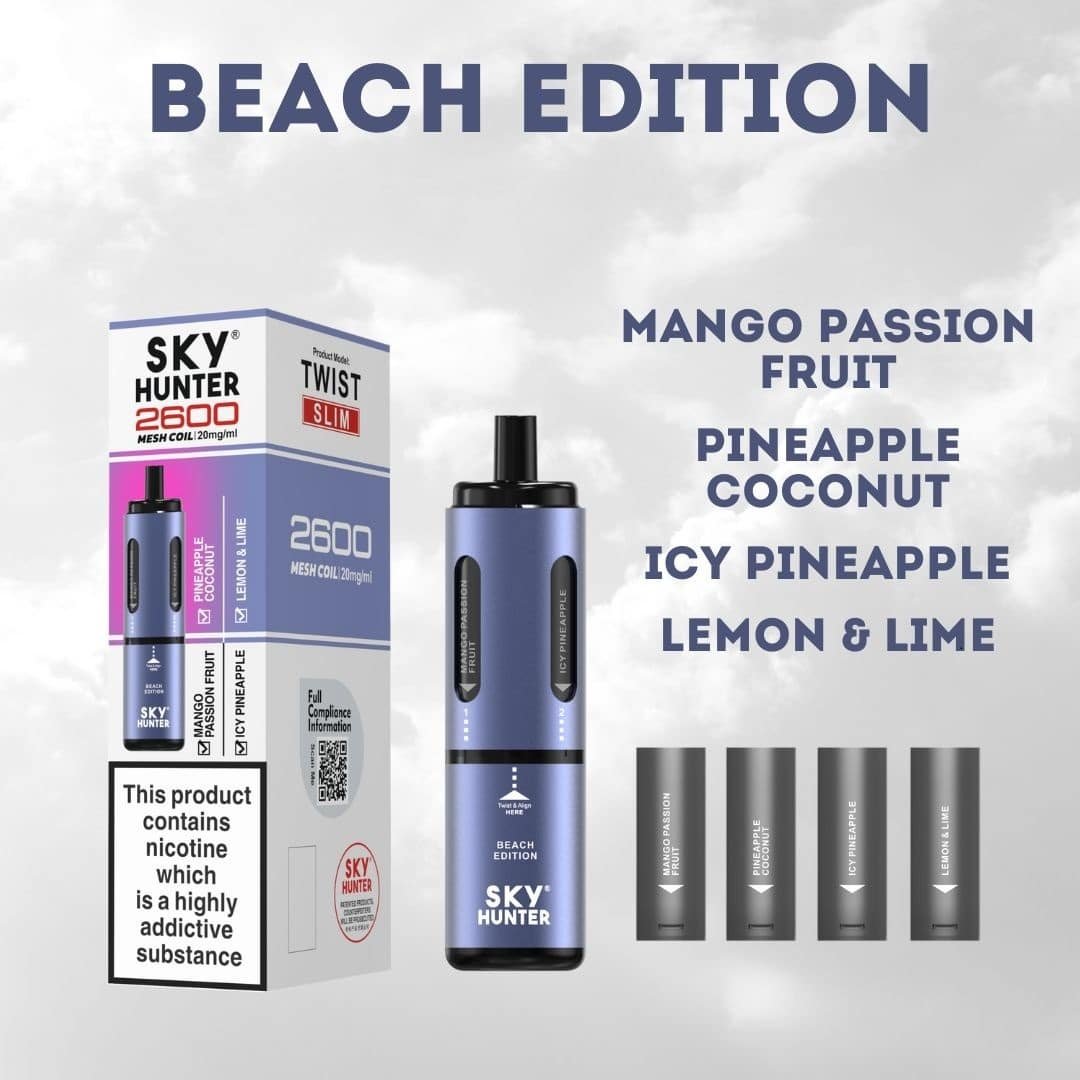 Sky-Hunter-2600-Disposable-Vape-Beach-Editionjpg - Element Vapor Australia