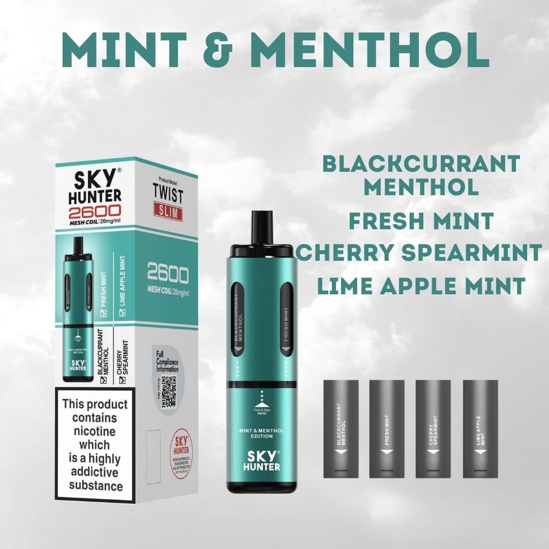 Sky-Hunter-2600-Disposable-Vape-Mint-Menthol-Editionjpg - Element Vapor Australia