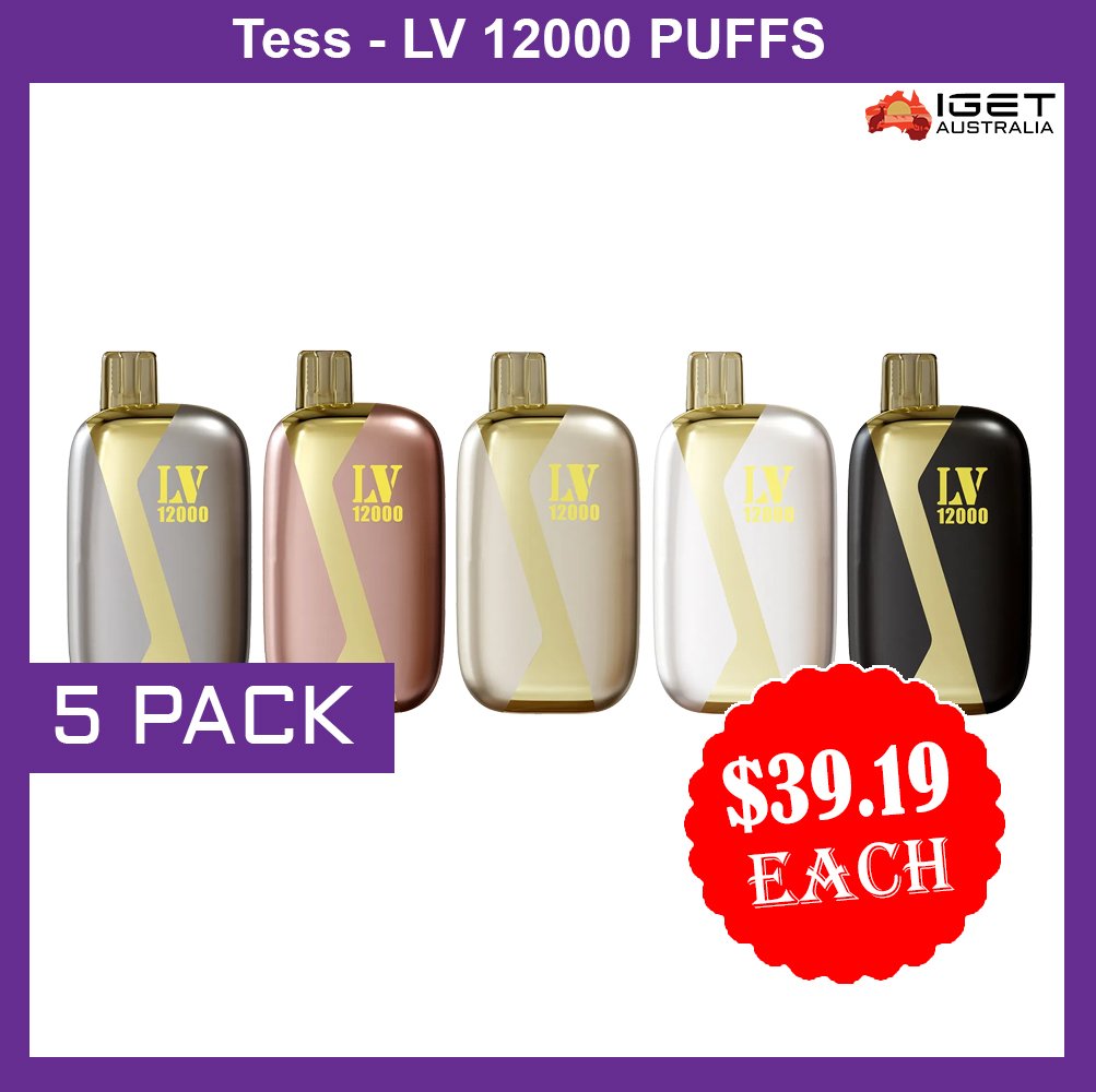 TESS-LV-12000-PUFFS-5-PACKjpg - Element Vapor Australia