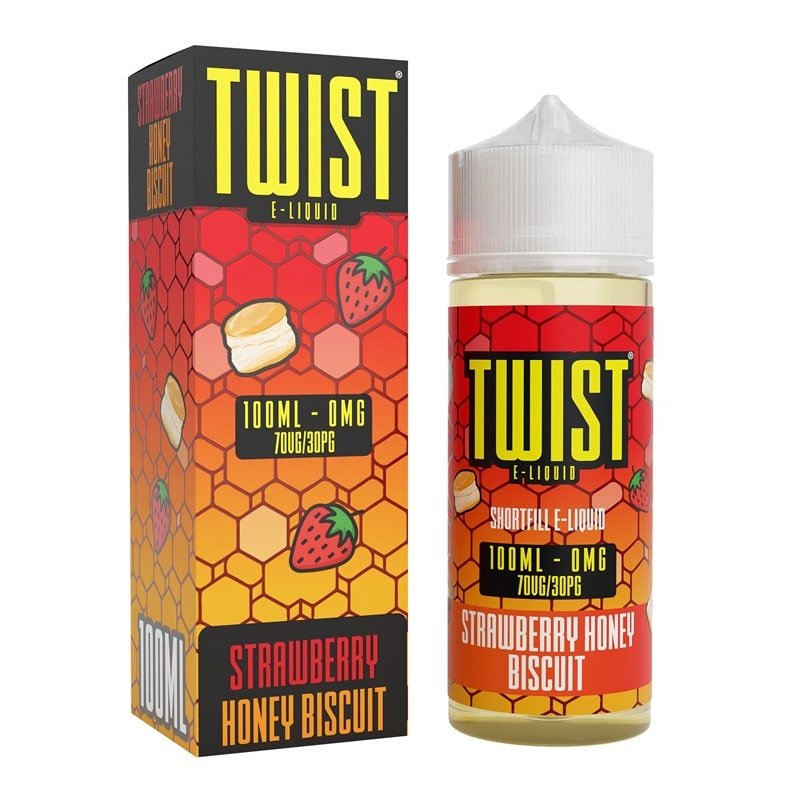 Twist-E-liquid-100ml-Shortfill-Straberry-Honey-Biscuitjpeg - Element Vapor Australia