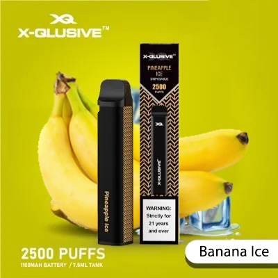 X-QLUSIVE-BANANA-ICE--2500-PUFFSpng - Element Vapor Australia