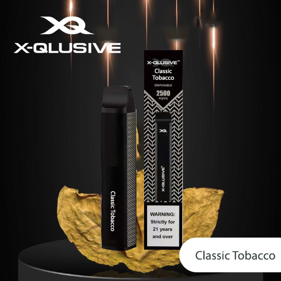 X-QLUSIVE-CLASSIC-TOBACCO--2500-PUFFSpng - Element Vapor Australia
