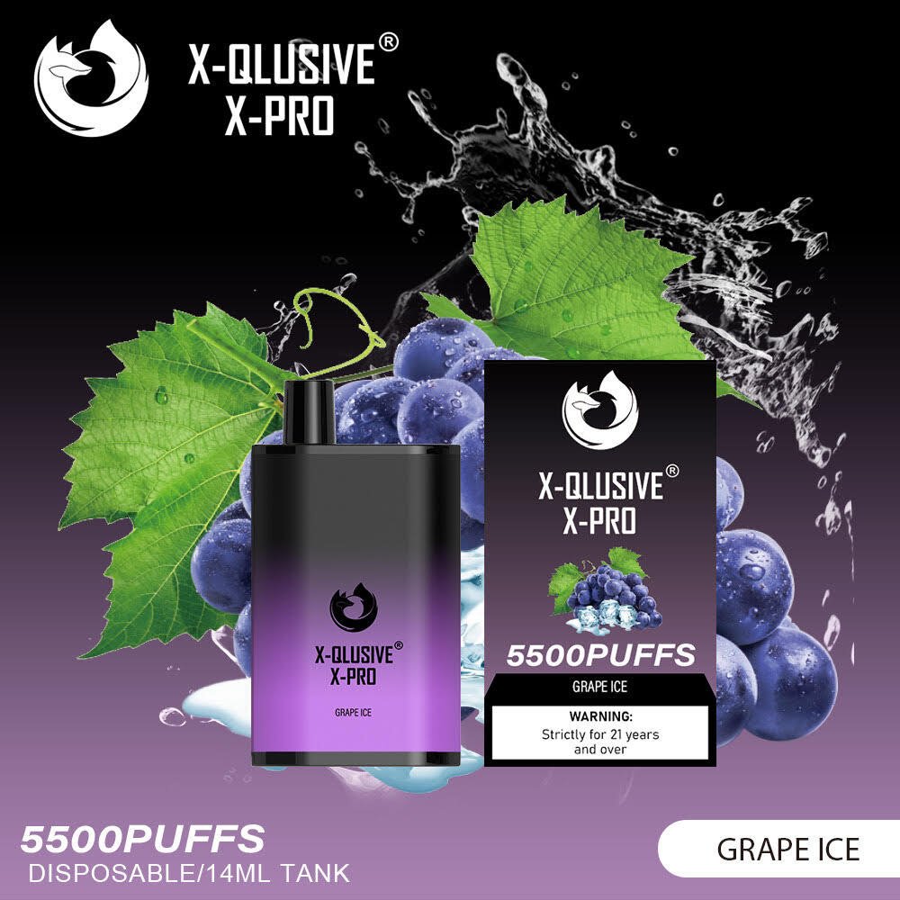 X-QLUSIVE-X-PRO-GRAPE--5500-PUFFSjpg - Element Vapor Australia