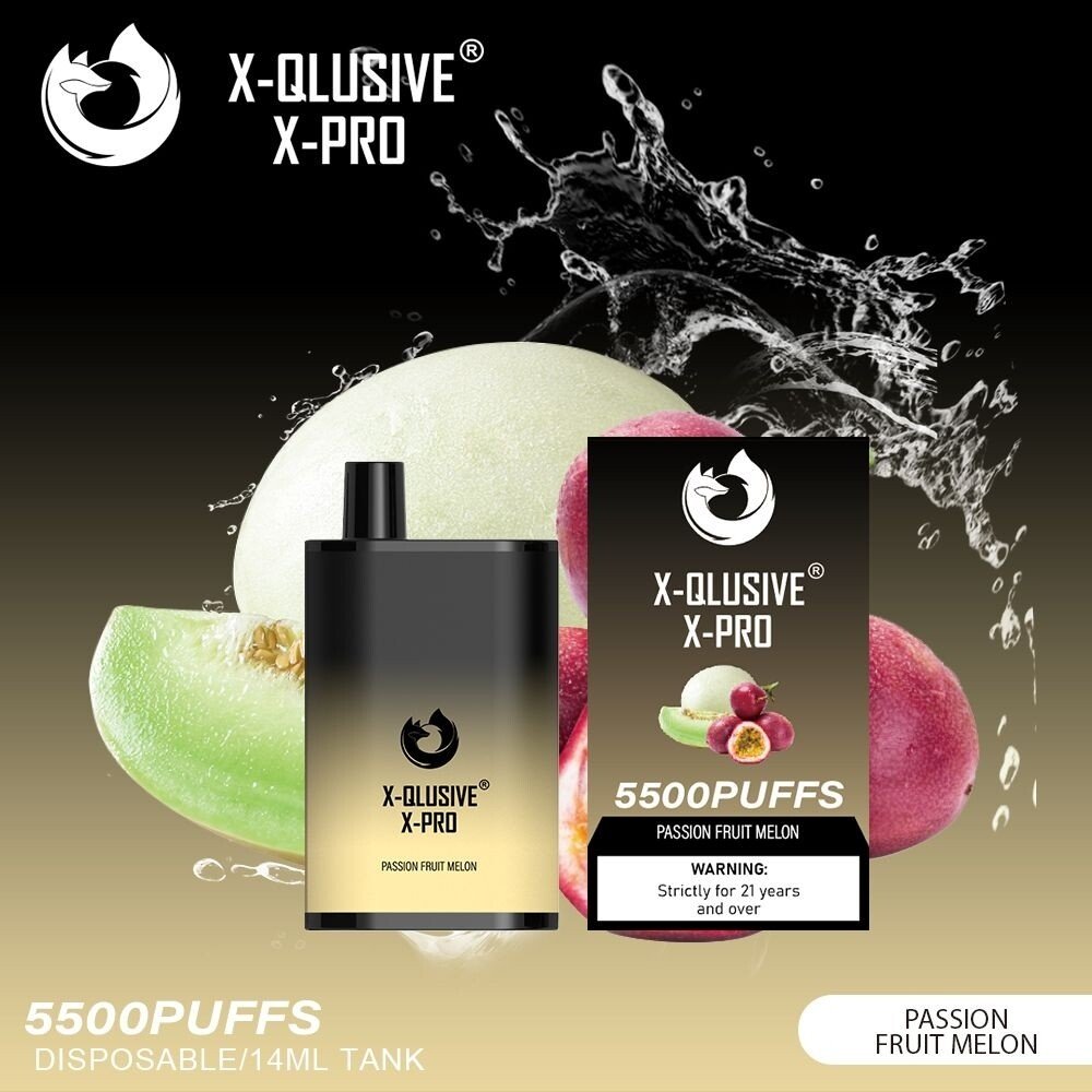 X-QLUSIVE-X-PRO-PASSION-FRUIT-MELON--5500-PUFFSjpg - Element Vapor Australia