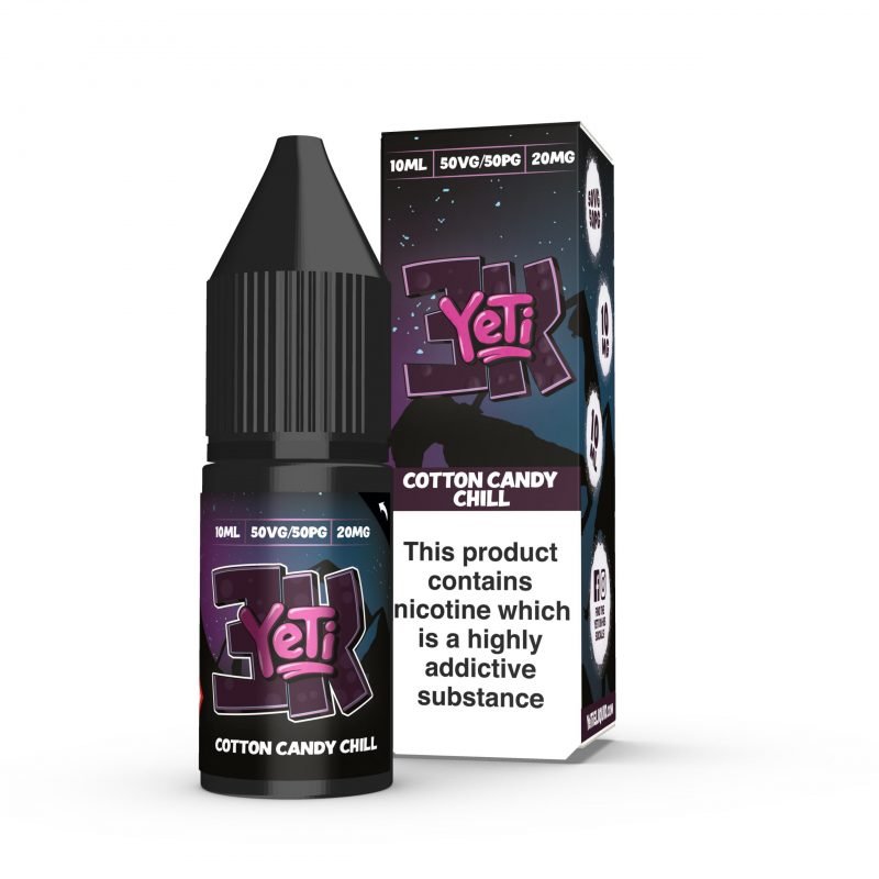 Yeti-3K-Bar-Salt-10ml-Cotton-Candy-Chill-scaled-e1679062627997jpg - Element Vapor Australia